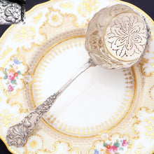Load image into Gallery viewer, Antique Art Nouveau French Sterling Silver Tea Strainer Thistle Pattern