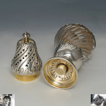 Load image into Gallery viewer, Antique French Sterling Silver & Cut Crystal Sugar Shaker Caster, Muffineer