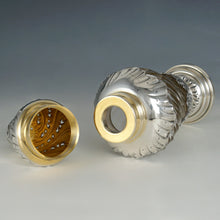 Load image into Gallery viewer, Antique French Sterling Silver & Cut Crystal Sugar Shaker Caster, Muffineer