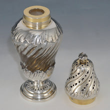 Load image into Gallery viewer, Antique French Sterling Silver & Cut Crystal Sugar Shaker Caster, Muffineer