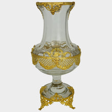 Load image into Gallery viewer, Antique French Gilt Bronze Ormolu Empire Style Glass Vase