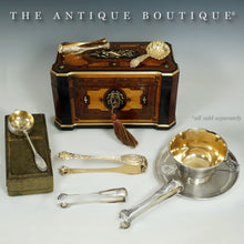 Load image into Gallery viewer, Antique French Sterling Silver Sugar Tongs Art Nouveau Shamrock Pattern