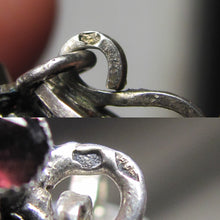 Load image into Gallery viewer, Antique Victorian French Silver Garnet Stones Pendant Photo Locket