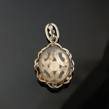 Load image into Gallery viewer, Antique Victorian French Silver Garnet Stones Pendant Photo Locket

