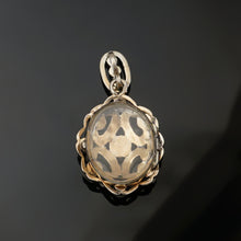 Load image into Gallery viewer, Antique Victorian French Silver Garnet Stones Pendant Photo Locket