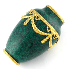 Load image into Gallery viewer, Paul Milet Sevres Green Malachite Vase Empire Ormolu