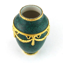 Load image into Gallery viewer, French Paul Milet for Sevres Porcelain Cabinet Vase, Malachite Green, Empire Style Gilt Bronze Mounts