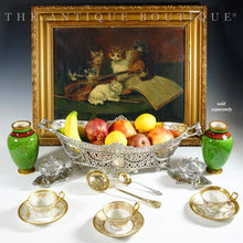 Load image into Gallery viewer, Signed French Oil on Canvas Portrait, Playful Kittens / Cat Genre Painting