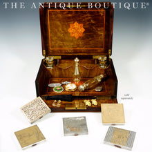 Load image into Gallery viewer, Antique French .800 Silver Gold Vermeil Perfume Bottle Glass Tear Drop Shaped Scent Bottle
