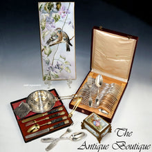 Load image into Gallery viewer, Antique French Sterling Silver Flatware Set 24pcs Forks & Spoons Art Nouveau