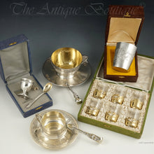 Load image into Gallery viewer, Antique French Sterling Silver Tumbler Cup, Thistle Pattern
