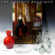 Load image into Gallery viewer, Art Deco Portrait of a Lady, Interior Genre Scene, Oil Painting, 1920s Great Gatsby Style Flapper Dress