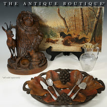 Load image into Gallery viewer, Antique German Dachshund Dogs & Fox in the Snow Hunting Landscape Scene Signed Painting