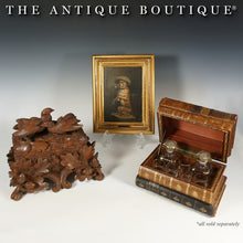 Load image into Gallery viewer, Antique German Portrait of a Dog Smoking a Pipe Oil Painting Albert WAGNER (1816-1867)