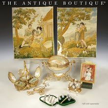 Load image into Gallery viewer, Antique French Palais Royal Mother Of Pearl Egg Sewing Etui, Embroidery Tools