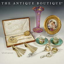 Load image into Gallery viewer, Antique French Sterling Silver Gilt Vermeil Tea Spoon Set, Teaspoons