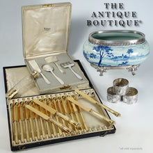 Load image into Gallery viewer, Antique French Silver Gilt Vermeil Knife Set of 18 Knives, Gordian Knot