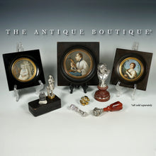 Load image into Gallery viewer, Antique Sterling Silver &amp; Gold Wax Seal Desk Stamp Carnelian Agate Stone Handle Figural Dog Heads &amp; Putti
