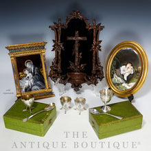 Load image into Gallery viewer, Antique Victorian Hand Painted Porcelain Portrait Plaque, Mother & Infant Baby