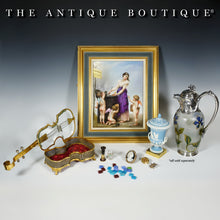 Load image into Gallery viewer, Antique French Beveled Glass Jewelry Box, Violin Form, Gilt Ormolu Display Vitrine Case