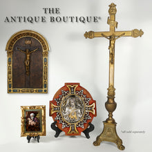 Load image into Gallery viewer, Antique French Jesus Sacred Heart Silver & Gold Gilt Bronze Religious Icon Wall Plaque