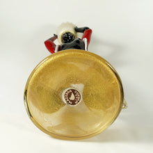 Load image into Gallery viewer, Italian Venetian Murano Glass Sculpture Figure Candleholder, IVR Mazzega, Red, Lattimo & Gold Aventurine Flecks