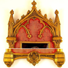 Load image into Gallery viewer, Large Antique French Limoges Enamel Portrait Christ Gilt Bronze Gothic Frame