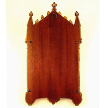 Load image into Gallery viewer, Large Antique French Limoges Enamel Portrait Christ Gilt Bronze Gothic Frame