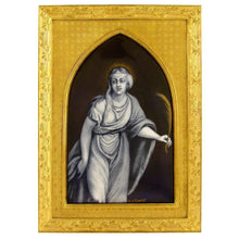 Load image into Gallery viewer, Antique French Limoges Enamel Miniature Portrait Plaque Gilt Bronze Ormolu Frame