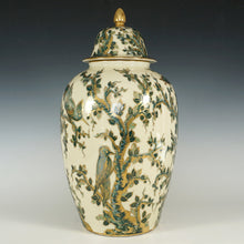 Load image into Gallery viewer, Large French Limoges Bernardaud & Co. Hand Painted Porcelain Ginger Jar, Lidded Urn Vase