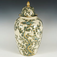Load image into Gallery viewer, Large French Limoges Bernardaud & Co. Hand Painted Porcelain Ginger Jar, Lidded Urn Vase