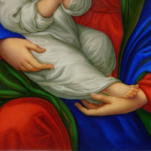 Load image into Gallery viewer, Antique German Porcelain Plaque Hand Painted Madonna & Child Religious Scene Miniature Portrait