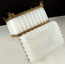 Load image into Gallery viewer, Antique French White Opaline Glass, Bulle de Savon, & Ormolu Sugar Casket