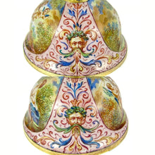 Load image into Gallery viewer, Antique Austrian Sterling Silver Gilt Vermeil Viennese Enamel Miniature Boat Shaped Snuff Box