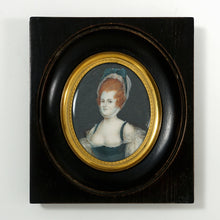Load image into Gallery viewer, Antique French Miniature Portrait Watercolor Painting, Red Head Beauty, Risque