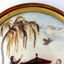 Load image into Gallery viewer, Scarce Antique Georgian French Sentimental Mourning Hair Art Miniature Portrait