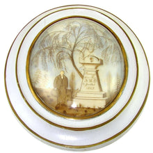 Load image into Gallery viewer, Large 14" Antique French Napoleon III era Mourning Hair Art, Father Memorial Dated 1869