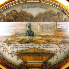 Load image into Gallery viewer, Rare Antique French Sentimental Mourning Hair Art Work DOG & Tomb