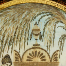 Load image into Gallery viewer, Antique Napoleon III era French Mourning Hair Art Memento Sentimental Miniature Portrait, Tomb, Weeping Willow, Daughter & Father