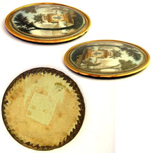 Load image into Gallery viewer, Antique French Hair Art Hairwork Mourning Memento Miniature Portrait, Tomb & Loyal Dog