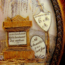 Load image into Gallery viewer, Rare Antique French Sentimental Mourning Hair Art Work DOG & Tomb
