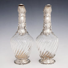 Load image into Gallery viewer, Antique French sterling silver wine decanters
