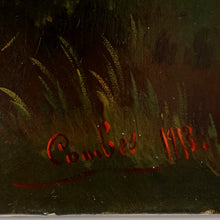 Load image into Gallery viewer, Antique French School Equestrian Horse Portrait Oil Painting Running Thoroughbreds | Artist Signed & Dated