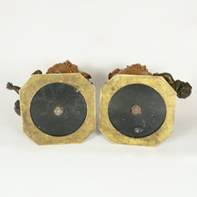 Load image into Gallery viewer, PAIR Antique French Bronze Putti Vases Signed Auguste Moreau