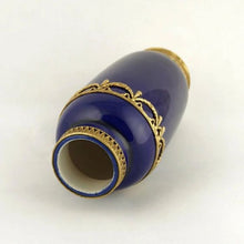 Load image into Gallery viewer, Antique French Sevres Porcelain Paul Milet Cabinet Vase Cobalt Blue Empire Style Gilt Bronze Ormolu Mounts