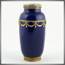 Load image into Gallery viewer, Antique French Sevres Porcelain Paul Milet Cabinet Vase Cobalt Blue Empire Style Gilt Bronze Ormolu Mounts