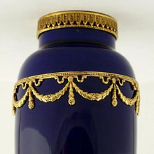 Load image into Gallery viewer, Antique French Sevres Porcelain Paul Milet Cabinet Vase Cobalt Blue Empire Style Gilt Bronze Ormolu Mounts