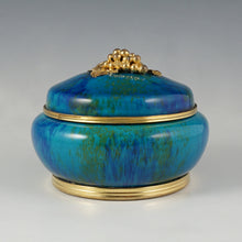 Load image into Gallery viewer, Antique French Sevres Porcelain Paul Milet Trinket Box, Gilt Bronze Grape Finial