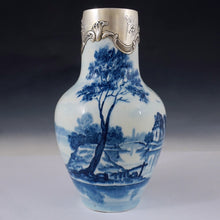 Load image into Gallery viewer, French Paul Milet Sevres Porcelain Vase Hallmarked Sterling Silver 950 Mounts