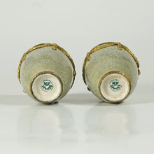 Load image into Gallery viewer, Pair Antique French Sevres Paul Milet Cabinet Ceramic Vases, Gilt Bronze Ormolu Mounts